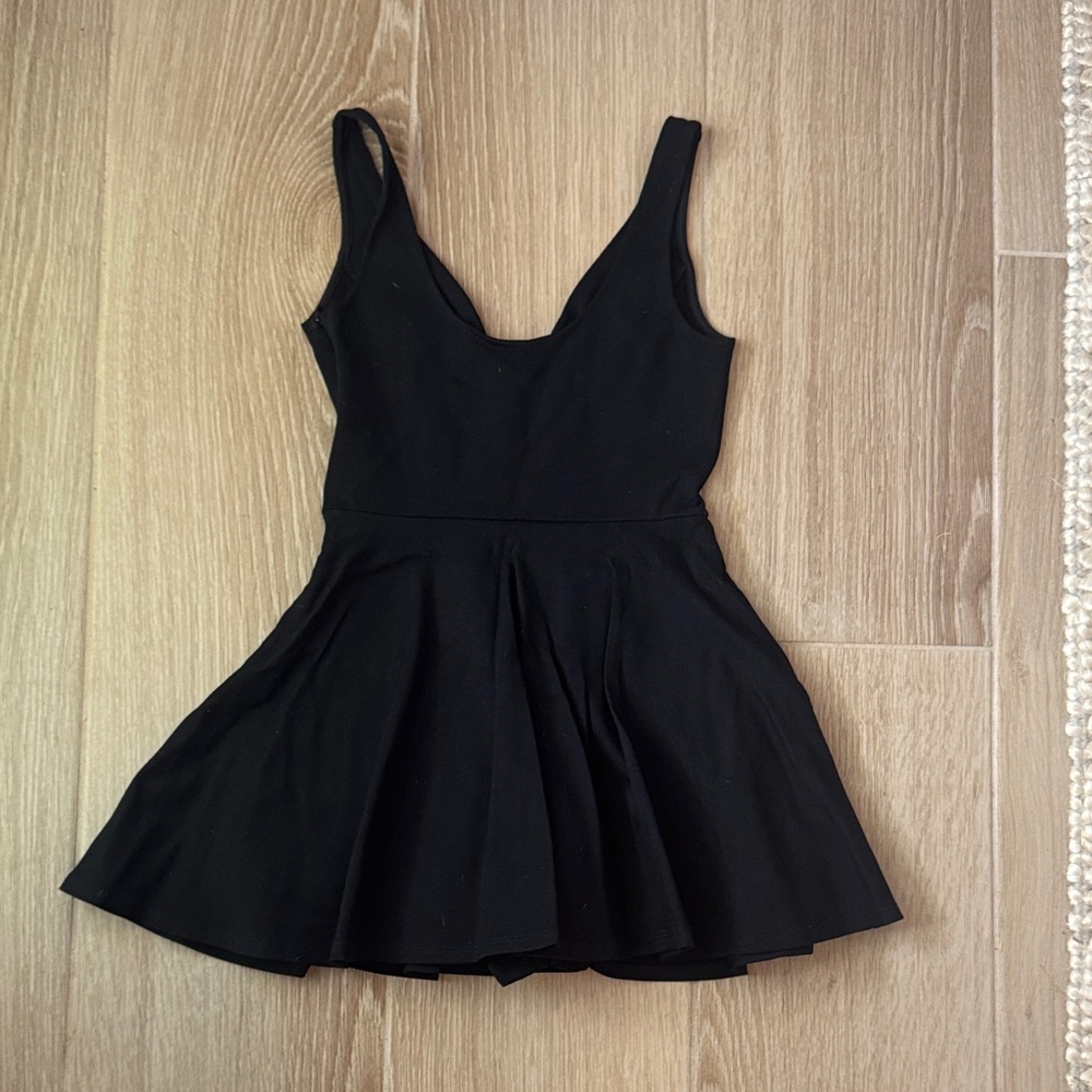 Lulu's Black Mini Skater Dress